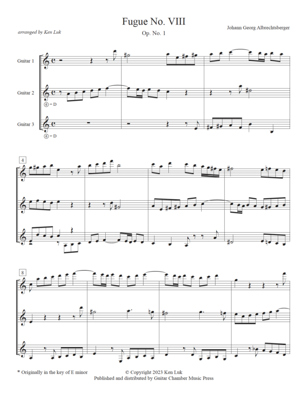 Fugue No. VIII, Op. 1 - Image 3