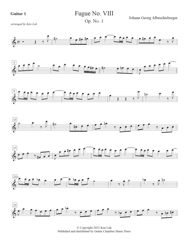 Fugue No. VIII, Op. 1 - Image 4
