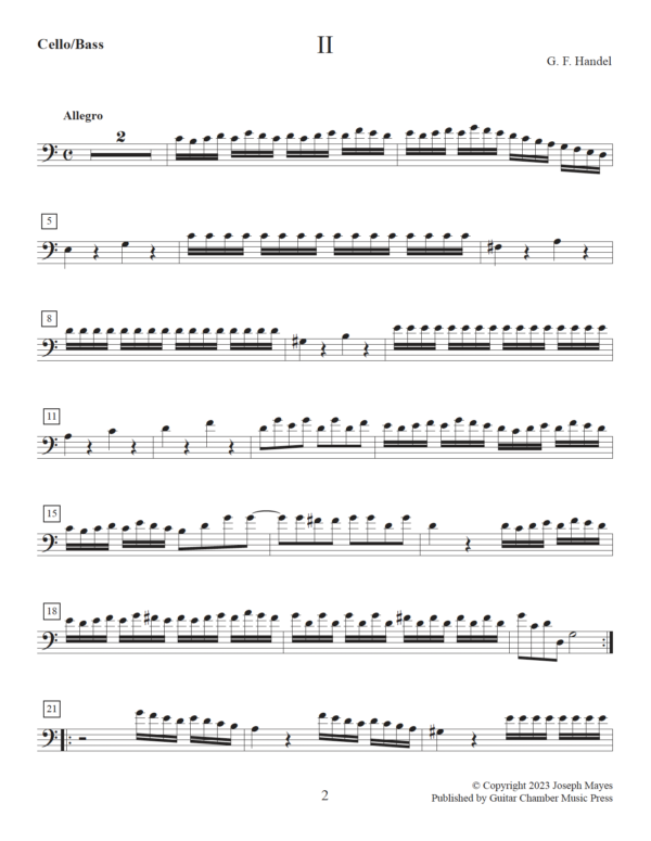 Sonata in C Major for Cello or Bass and Guitar - Image 7