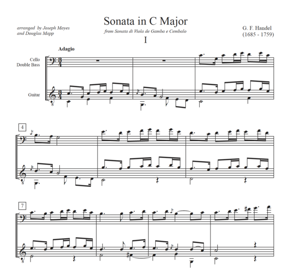 Sonata in C Major for Cello or Bass and Guitar - Image 2