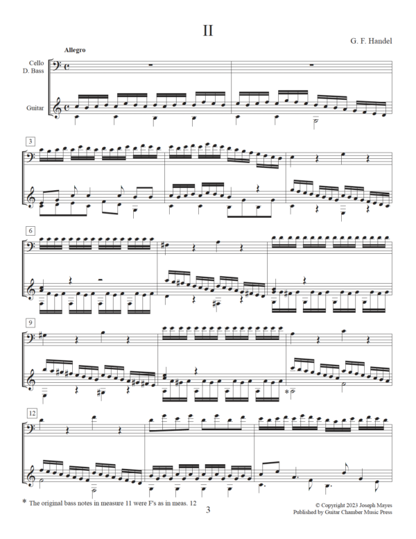 Sonata in C Major for Cello or Bass and Guitar - Image 3