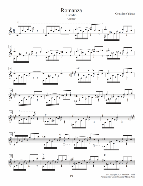 Octaviano Yáñez Original Compositions for Solo Guitar - Image 3