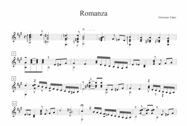 Octaviano Yáñez Original Compositions for Solo Guitar - Image 4
