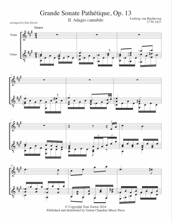 Grand Sonate Pathétique Op. 13, II Adagio cantabile - Image 3