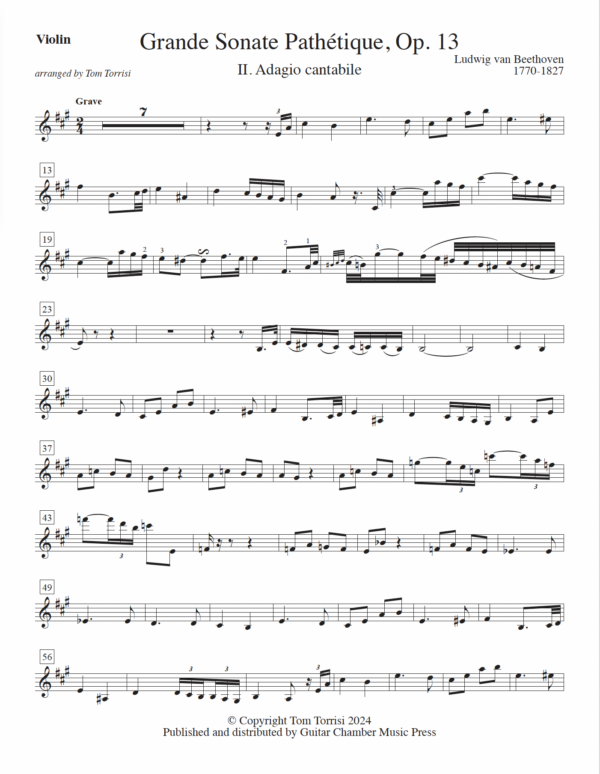 Grand Sonate Pathétique Op. 13, II Adagio cantabile - Image 4