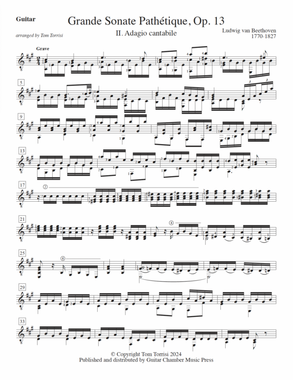 Grand Sonate Pathétique Op. 13, II Adagio cantabile - Image 5