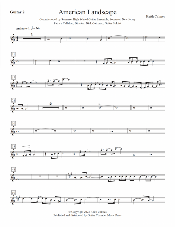 American Landscape for Guitar Ensemble with Soloist - Image 6