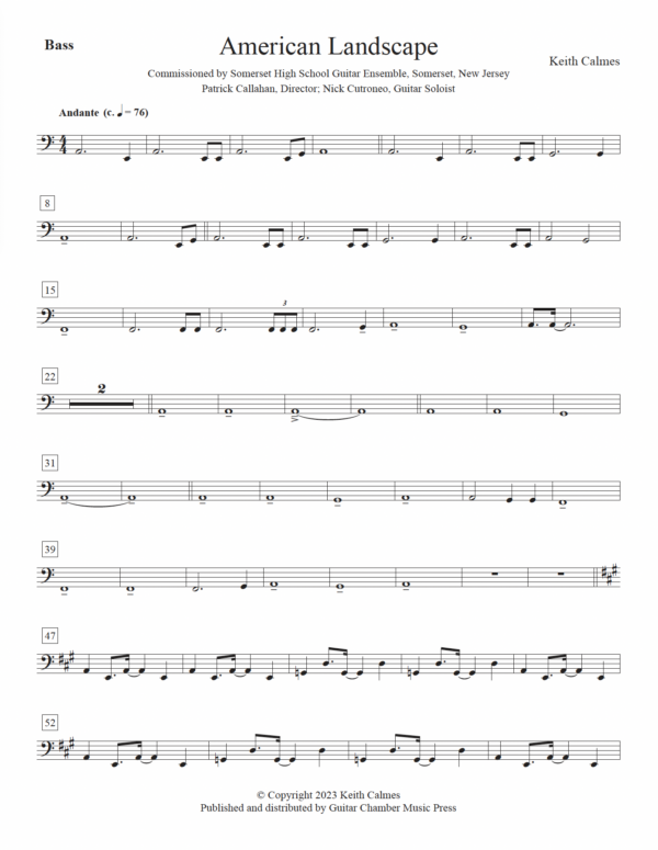 American Landscape for Guitar Ensemble with Soloist - Image 3