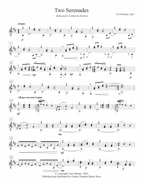 Two Serenades for Guitar - Image 3
