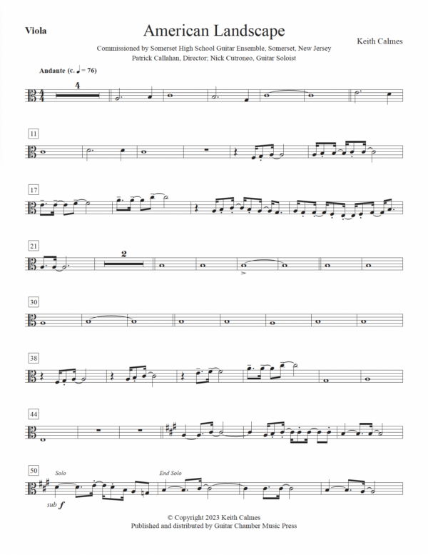 American Landscape for Guitar Ensemble with Soloist - Image 9