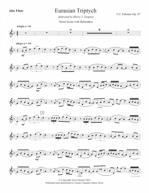 Eurasian Triptych for Alto Flute, Guitar & Bass - Image 6