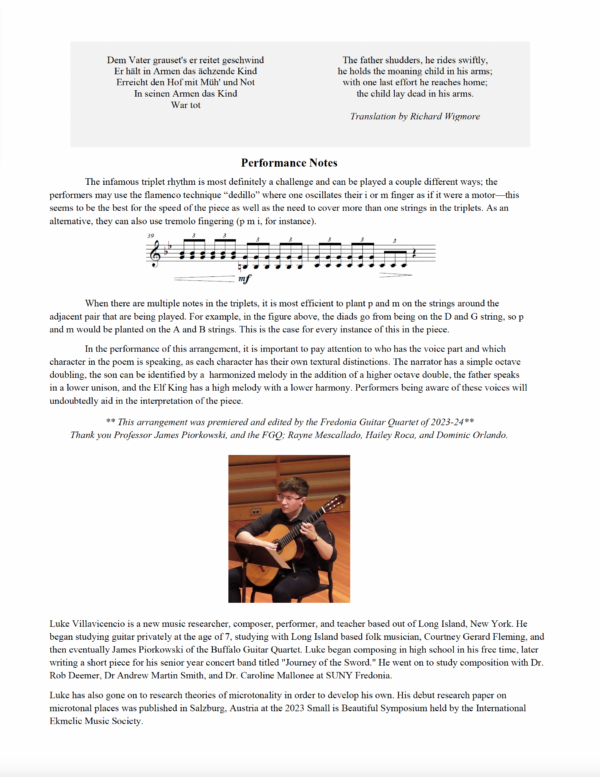 Erlkönig for Guitar Quartet - Image 3