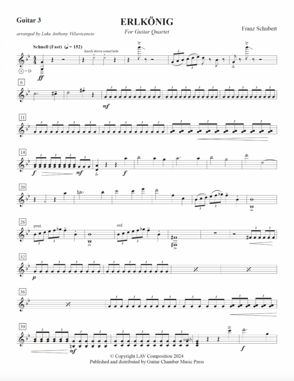 Erlkönig for Guitar Quartet - Image 6