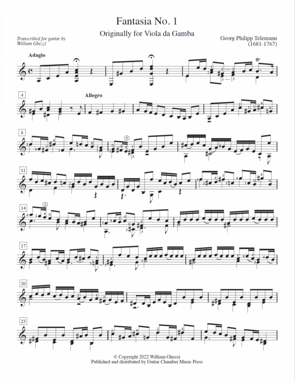 Five Fantasias for Viola da Gamba - Image 3
