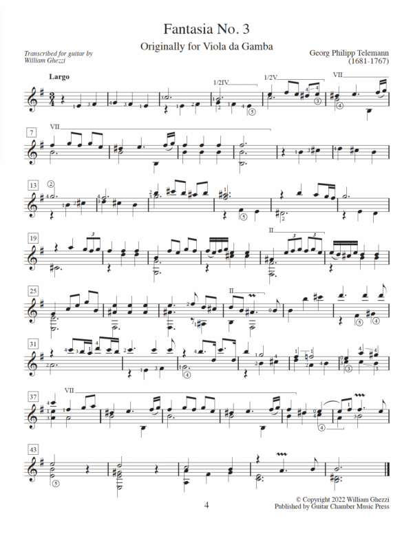 Five Fantasias for Viola da Gamba - Image 4