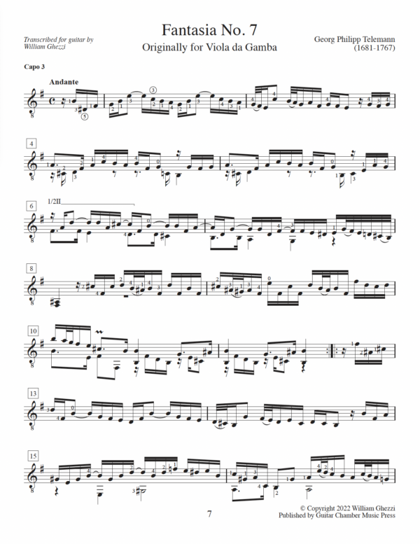 Five Fantasias for Viola da Gamba - Image 5