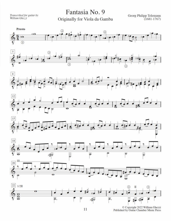 Five Fantasias for Viola da Gamba - Image 6