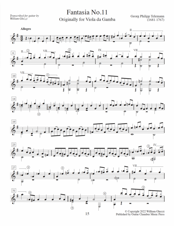 Five Fantasias for Viola da Gamba - Image 7