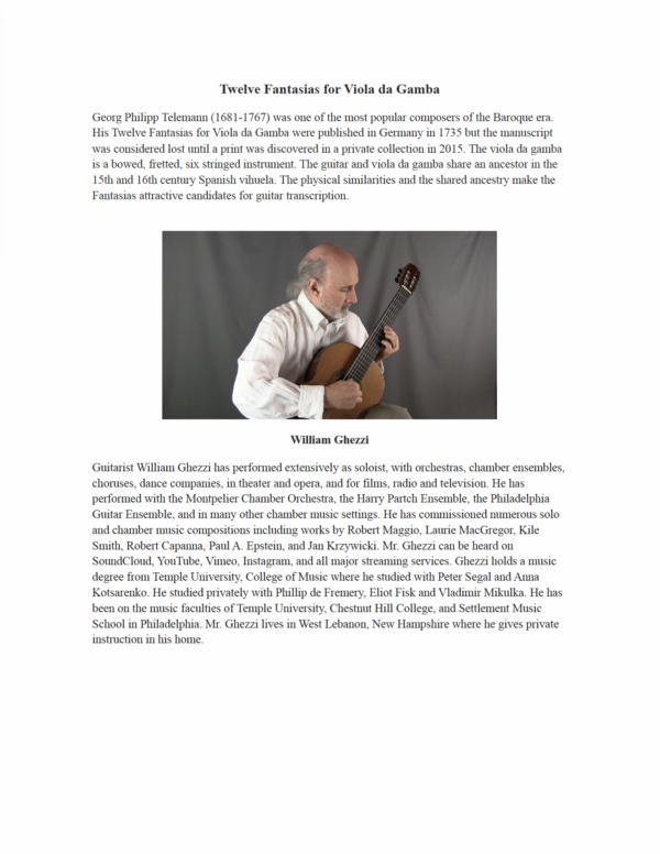 Five Fantasias for Viola da Gamba - Image 2