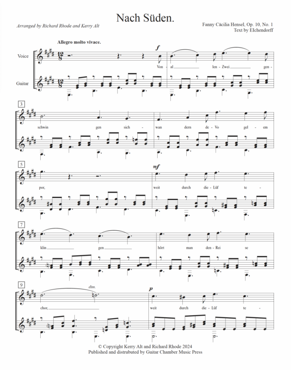 The Art Songs of Fanny Mendelssohn Hensel, Fünd Lieder, Op. 10 - Image 2