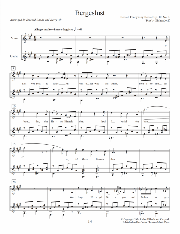 The Art Songs of Fanny Mendelssohn Hensel, Fünd Lieder, Op. 10 - Image 6