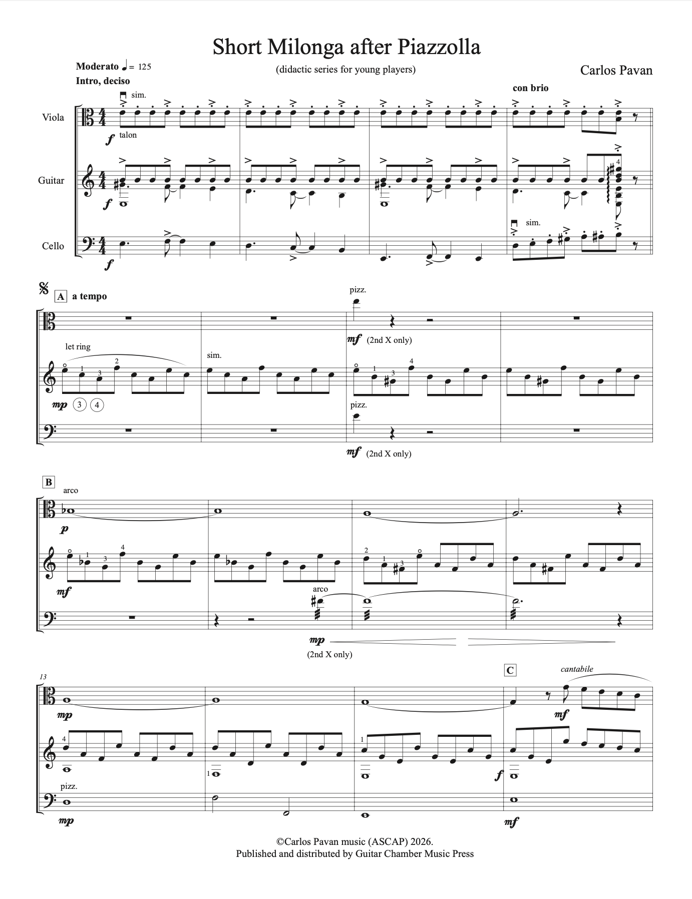 Short Milonga after Piazzolla - Image 2