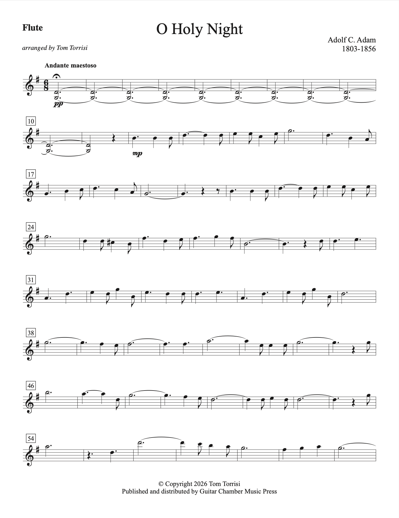 Two Christmas Carols for Violin or Flute and Guitar - Image 5