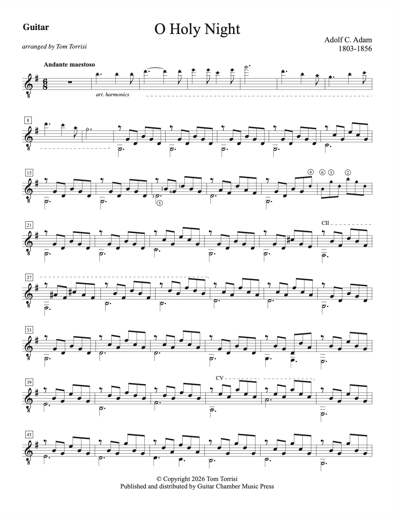 Two Christmas Carols for Violin or Flute and Guitar - Image 7
