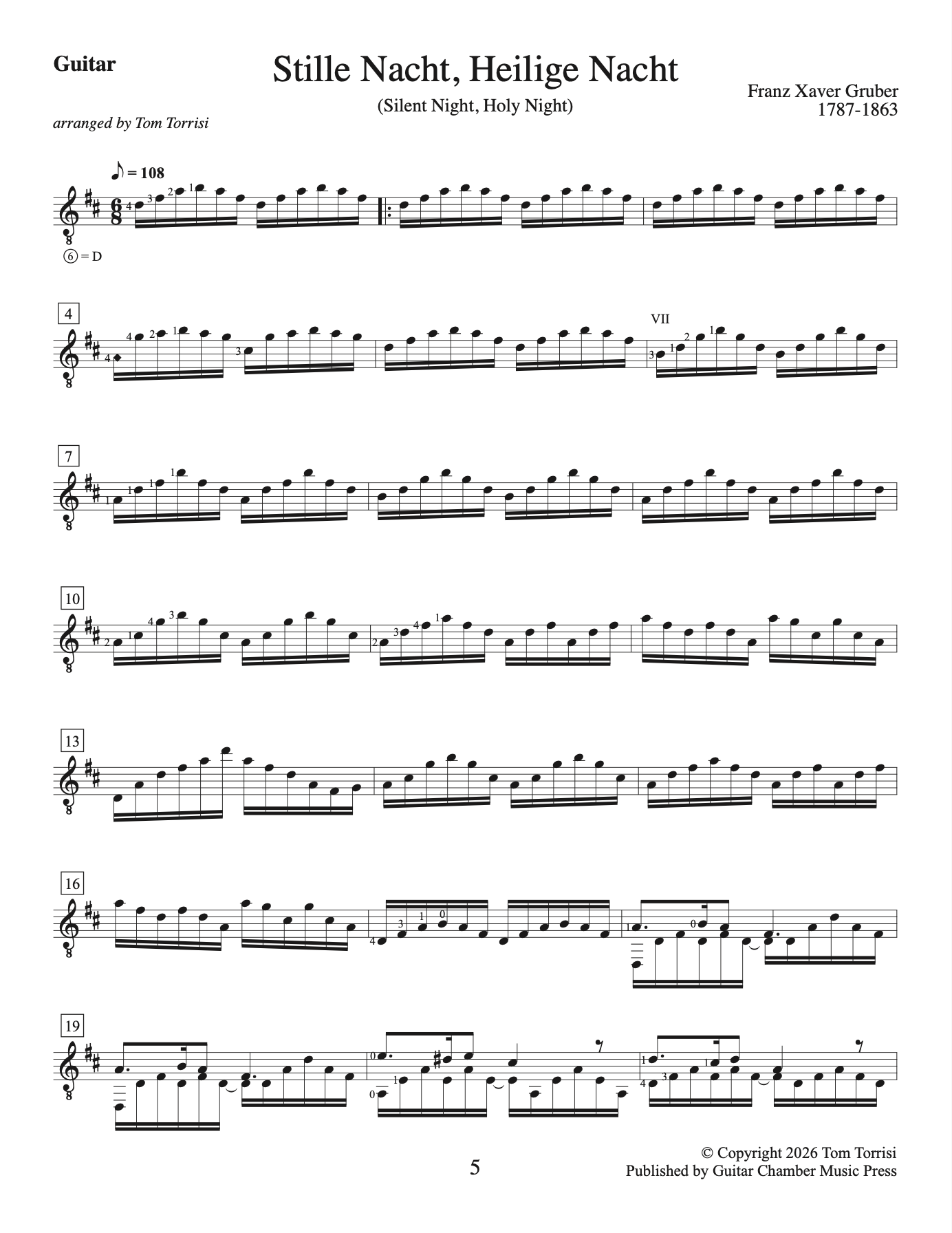 Two Christmas Carols for Violin or Flute and Guitar - Image 8